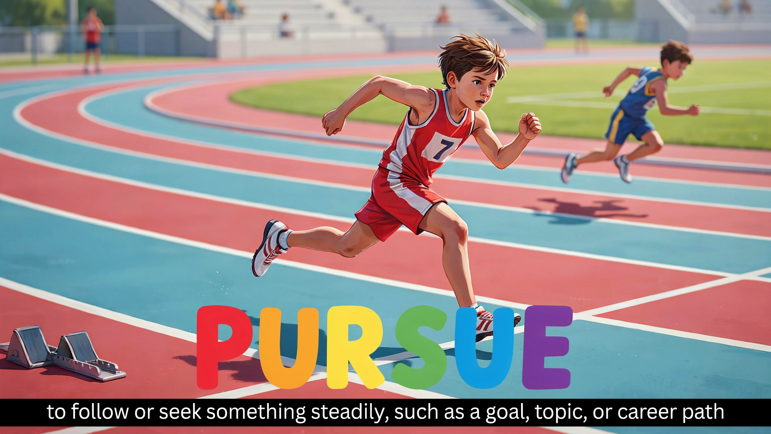 English Illustration for pursue